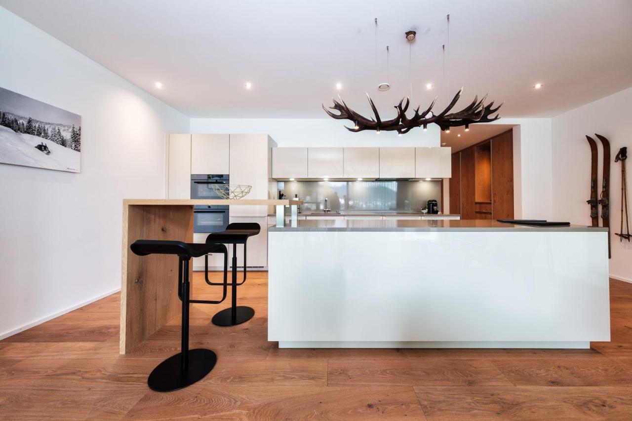 Luxury Panorama Apartment With Alpengold Spa Access 达沃斯 外观 照片